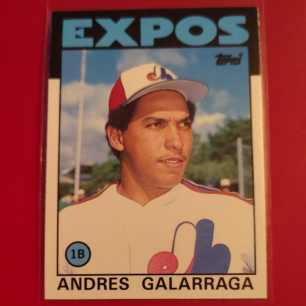 Andres Galarraga 1986 Topps Traded Rookie #40T Montreal Expos Baseball Card